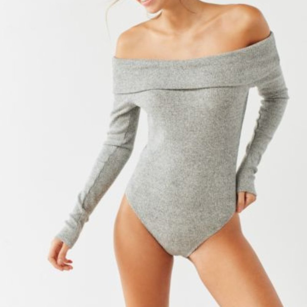 Urban Outfitters Gray Bodysuit Sweater